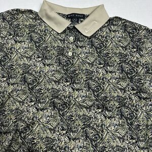 Vintage Nike Golf Polo Shirt Men’s Abstract Geometric Shirt Sleeve Cotton Medium